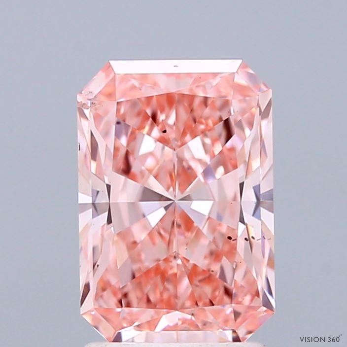 2.00 Ct. Fancy Vivid Pink Radiant Lab Grown Diamond