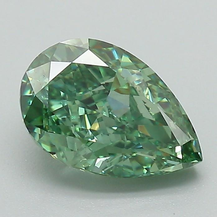1.51 Ct. Fancy Vivid Green Pear Lab Grown Diamond