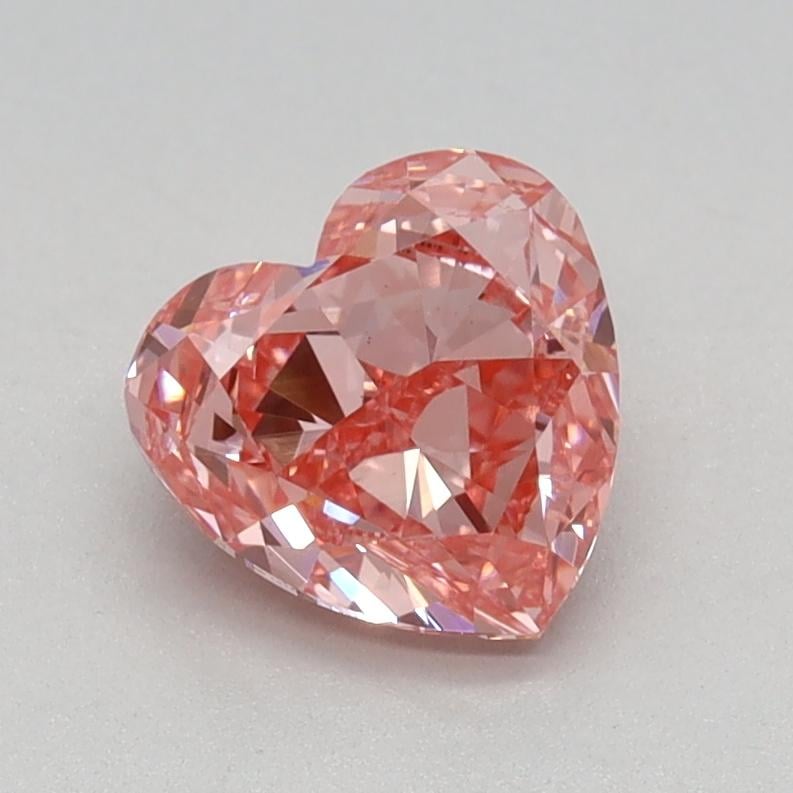 0.83 Ct. Fancy Vivid Pink Heart Lab Grown Diamond
