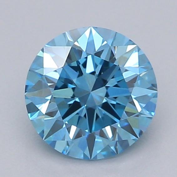 0.50 Ct. Fancy Vivid Blue Round Lab Grown Diamond