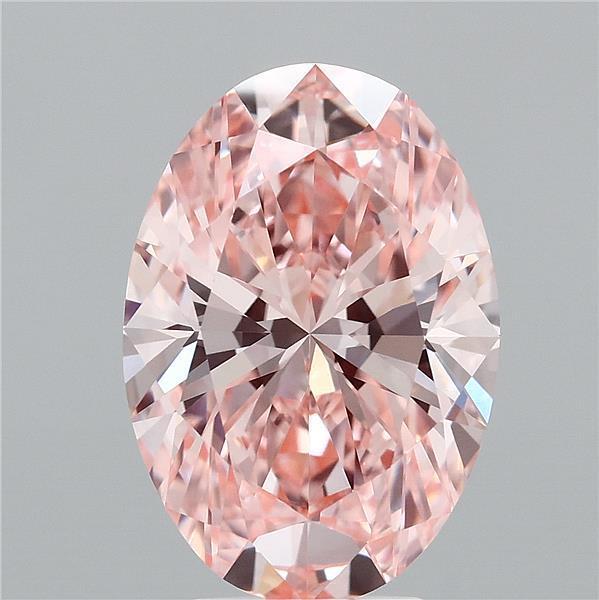 5.09 Ct. Fancy Vivid Pink Oval Lab Grown Diamond