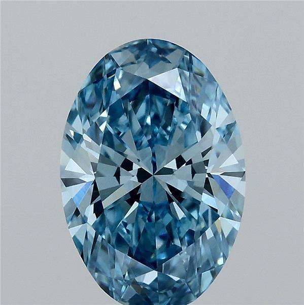 2.08 Ct. Fancy Vivid Blue Oval Lab Grown Diamond