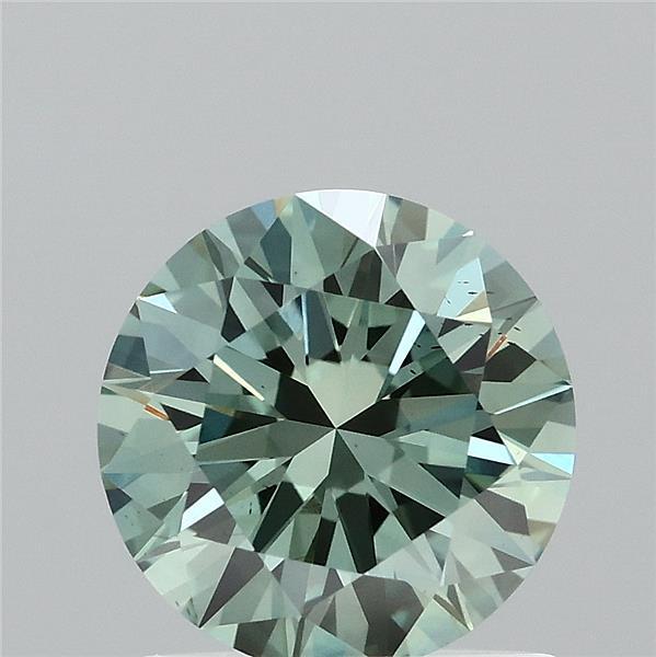 1.04 Ct. Fancy Vivid Green Round Lab Grown Diamond