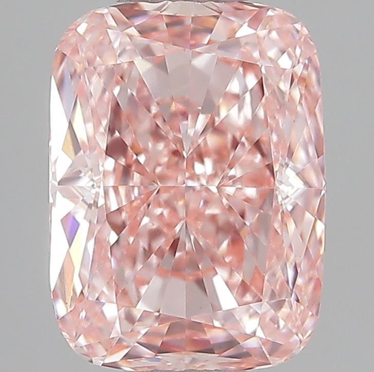 1.31 Ct. Fancy Vivid Pink Cushion Lab Grown Diamond