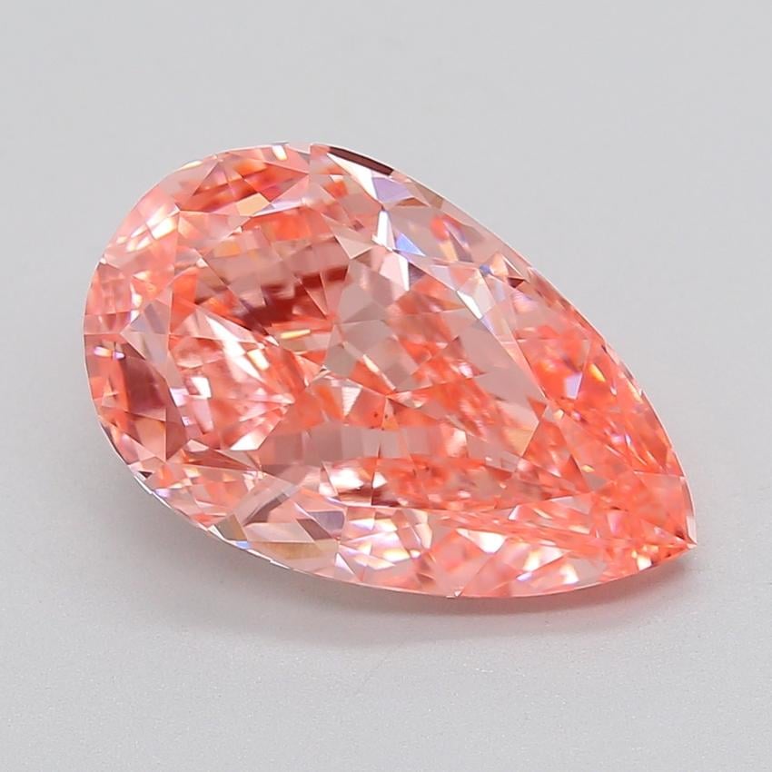 7.50 Ct. Fancy Vivid  Pink Pear Lab Grown Diamond