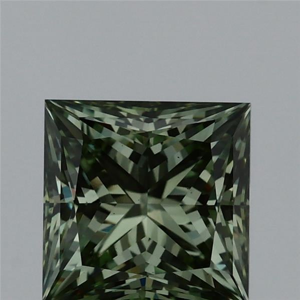1.35 Ct. Fancy Vivid  Green Princess Lab Grown Diamond