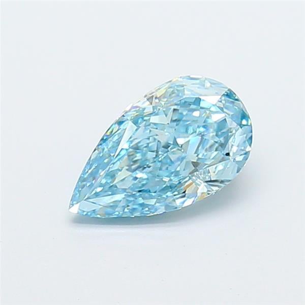 1.10 Ct. Fancy Vivid  Blue Pear Lab Grown Diamond
