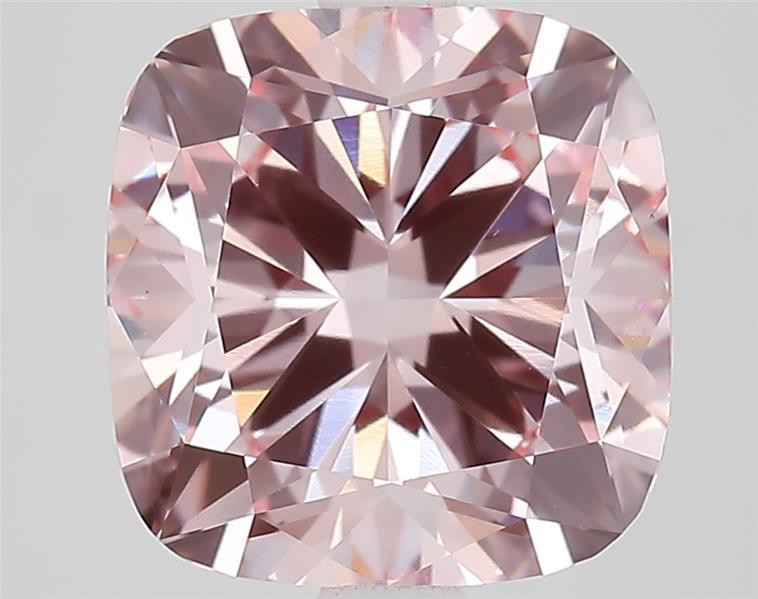3.36 Ct. Fancy Intense  Pink Cushion Lab Grown Diamond