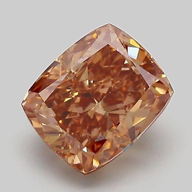 1.53 Ct. Fancy Light  Brown Cushion Lab Grown Diamond
