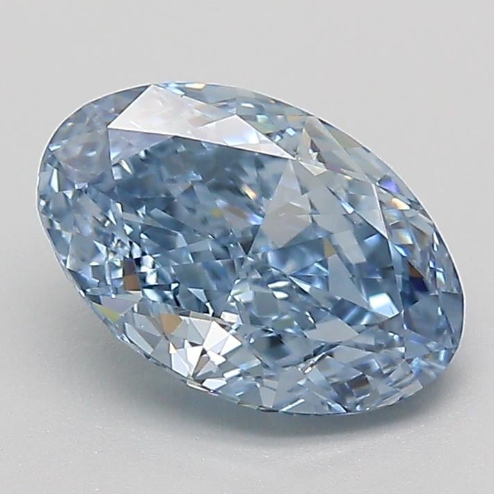 1.53 Ct. Fancy Vivid Blue Oval Lab Grown Diamond