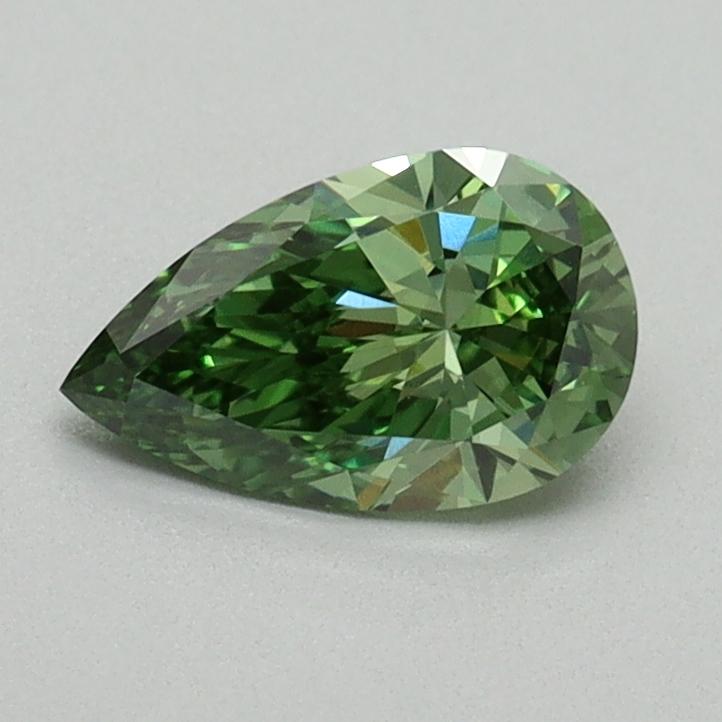 0.61 Ct. Fancy Vivid Green Pear Lab Grown Diamond