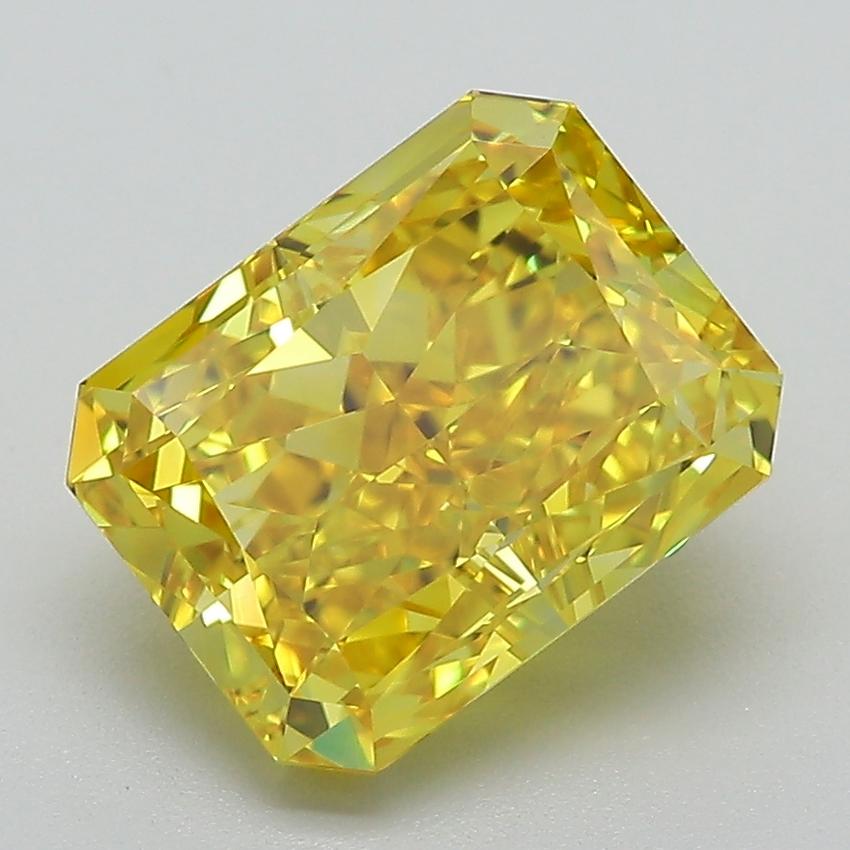 3.48 Ct. Fancy Vivid Yellow Radiant Lab Grown Diamond