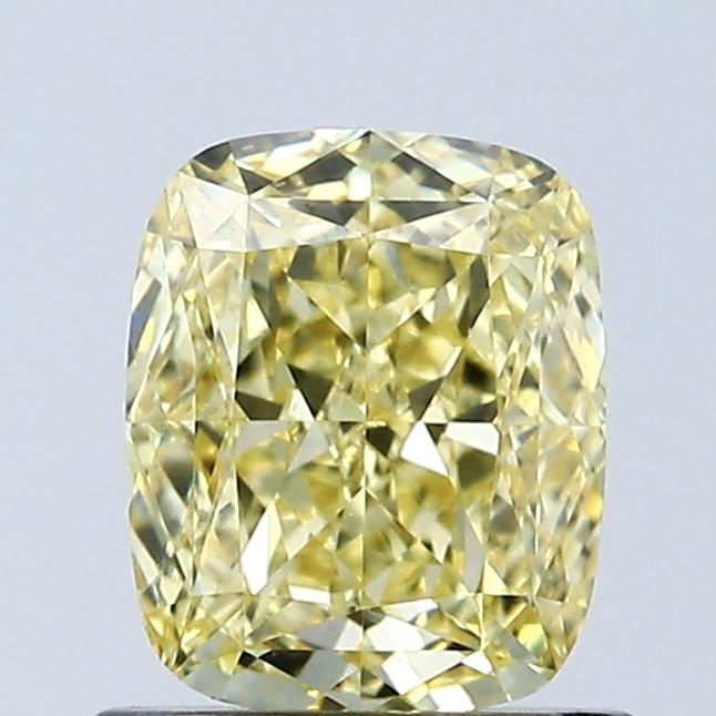 1.04 Ct. Fancy Vivid Yellow Cushion Lab Grown Diamond