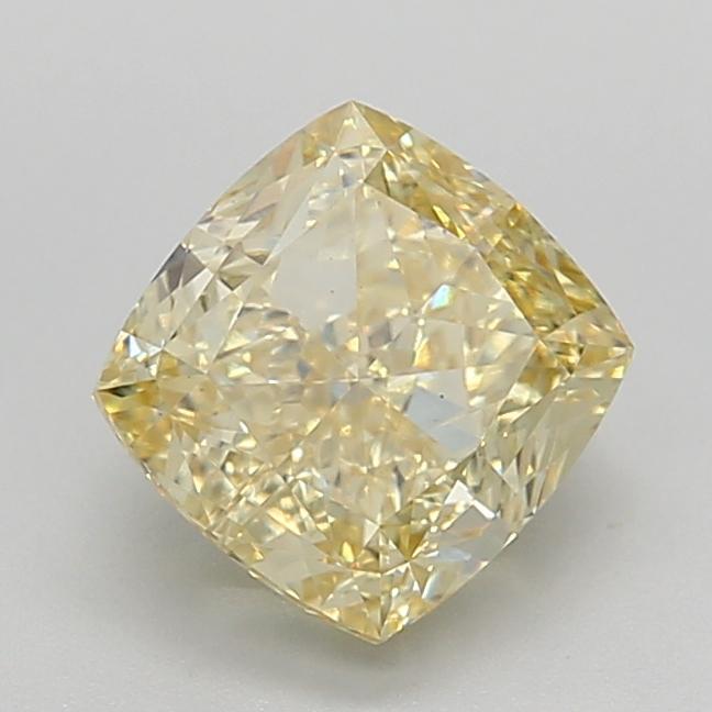 2.30 Ct. Fancy Intense Yellow Cushion Lab Grown Diamond