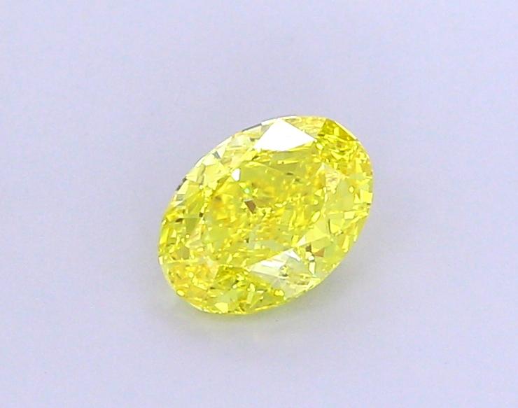 1.31 Ct. Fancy Vivid Yellow Oval Lab Grown Diamond