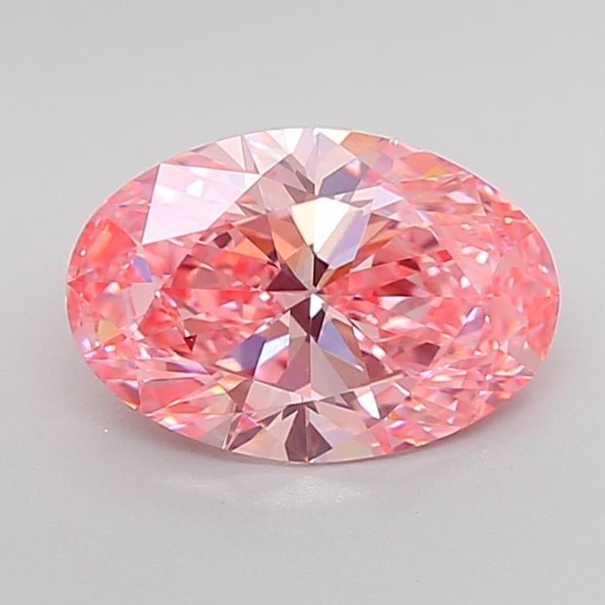 3.03 Ct. Fancy Vivid Pink Oval Lab Grown Diamond