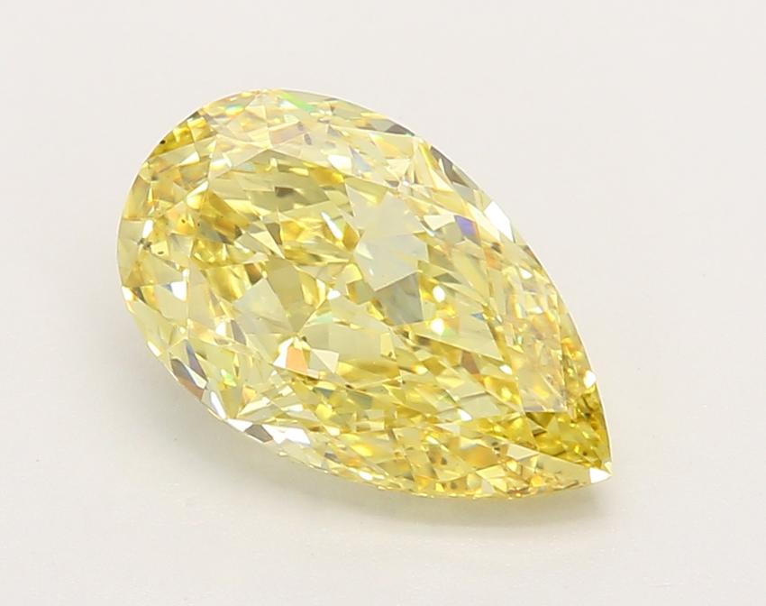 2.8 Ct. Fancy Vivid Yellow Pear Lab Grown Diamond