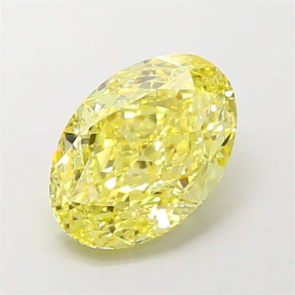 3.53 Ct. Fancy Intense Yellow Oval Lab Grown Diamond