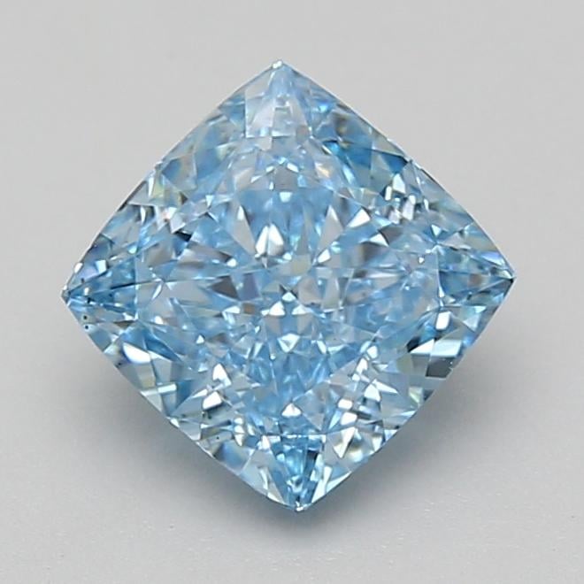 2.07 Ct. Fancy Vivid Blue Cushion Lab Grown Diamond