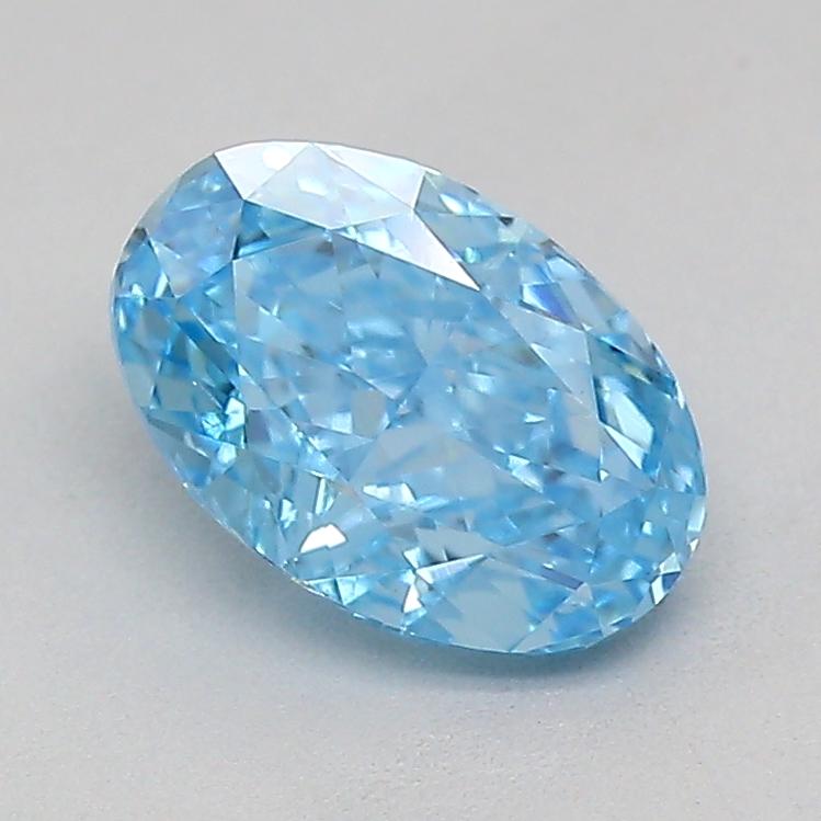 0.73 Ct. Fancy Vivid Blue Oval Lab Grown Diamond