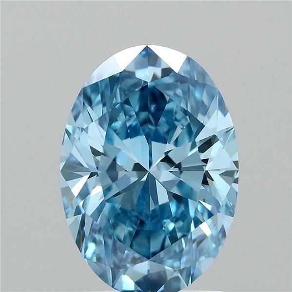 2.09 Ct. Fancy Vivid Blue Oval Lab Grown Diamond