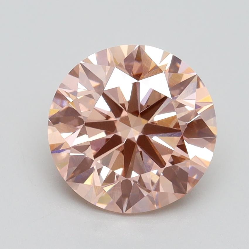 2.20 Ct. Fancy Intense Pink Round Lab Grown Diamond