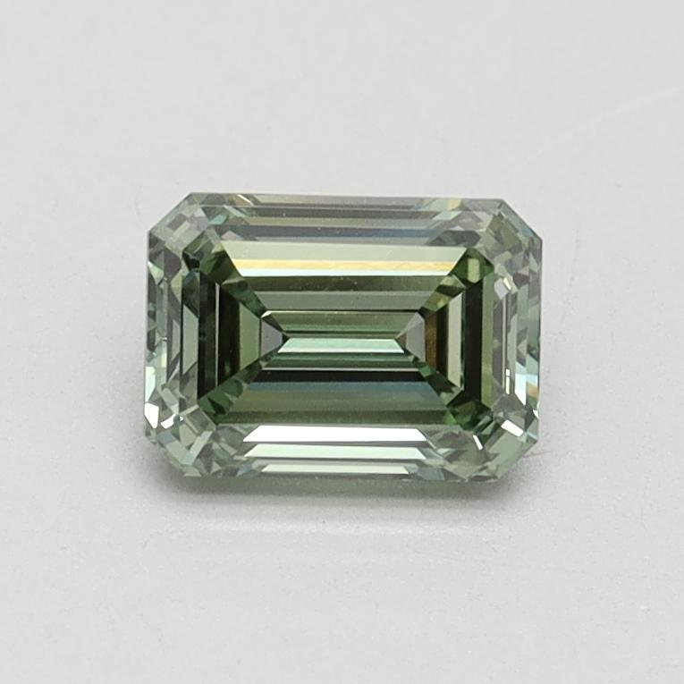 0.72 Ct. Fancy Vivid Green Emerald Lab Grown Diamond