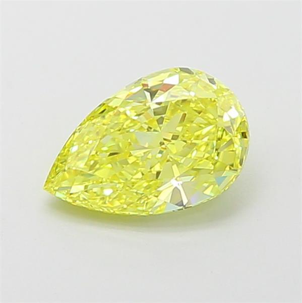 1.09 Ct. Fancy Vivid  Yellow Pear Lab Grown Diamond
