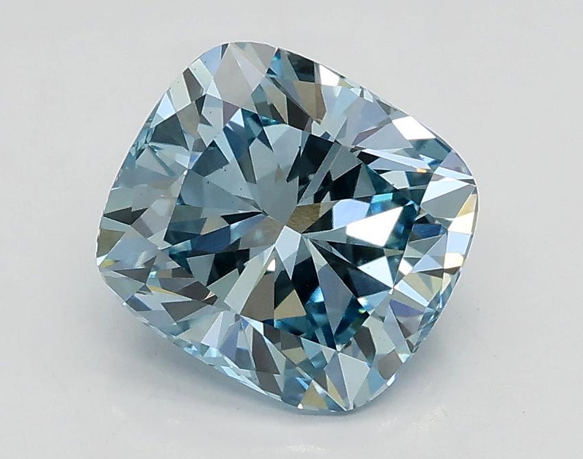 1.51 Ct. Fancy Intense Blue Cushion Lab Grown Diamond