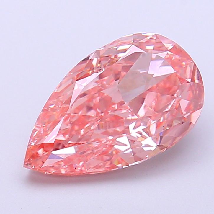 2.84 Ct. Fancy Vivid Pink Pear Lab Grown Diamond