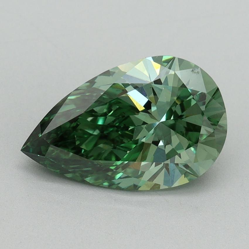 1.82 Ct. Fancy Vivid Green Pear Lab Grown Diamond