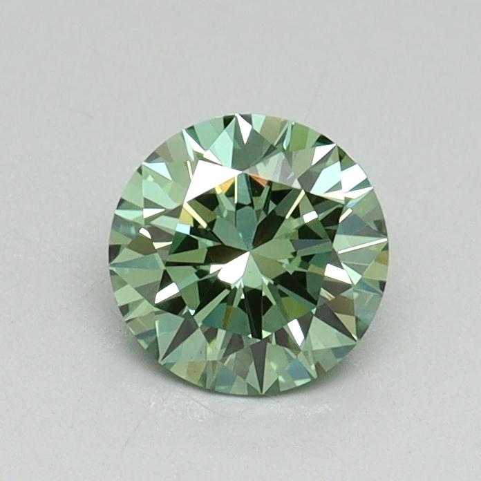 0.61 Ct. Fancy Vivid Green Round Lab Grown Diamond