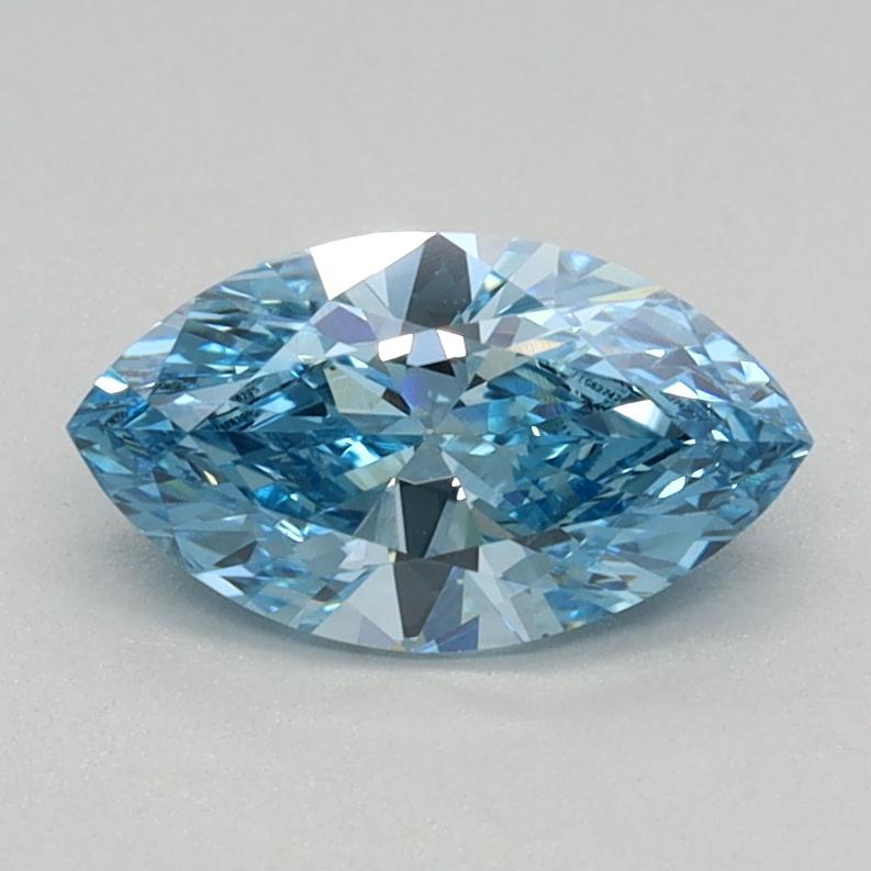 0.62 Ct. Fancy Vivid Blue Marquise Lab Grown Diamond