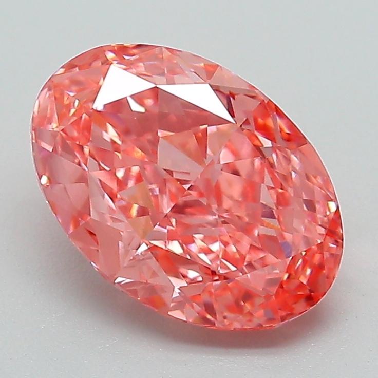 2.08 Ct. Fancy Vivid Pink Oval Lab Grown Diamond