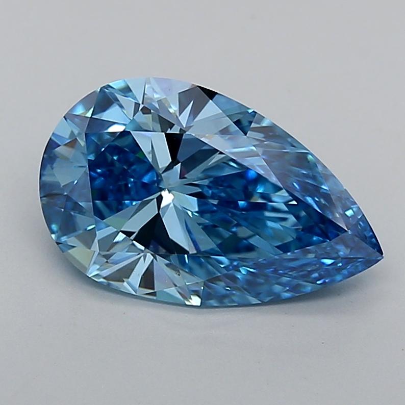 2.89 Ct. Fancy Vivid  Blue Pear Lab Grown Diamond