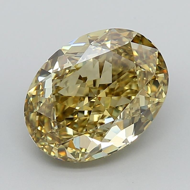 5.01 Ct. Fancy Intense  Yellow Oval Lab Grown Diamond