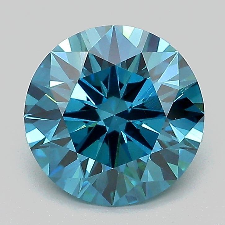 2.01 Ct. Fancy Vivid Blue Round Lab Grown Diamond