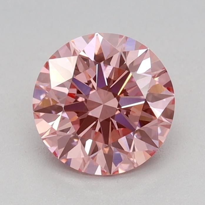 0.71 Ct. Fancy Vivid Pink Round Lab Grown Diamond