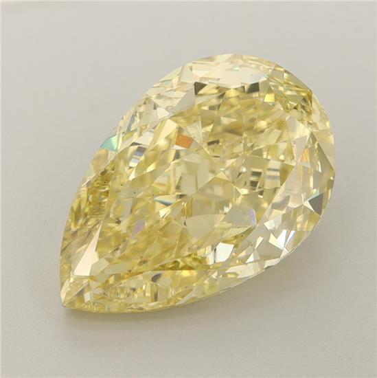 4.81 Ct. Fancy Vivid Yellow Pear Lab Grown Diamond
