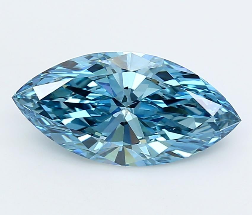 2.51 Ct. Fancy Vivid  Blue Marquise Lab Grown Diamond