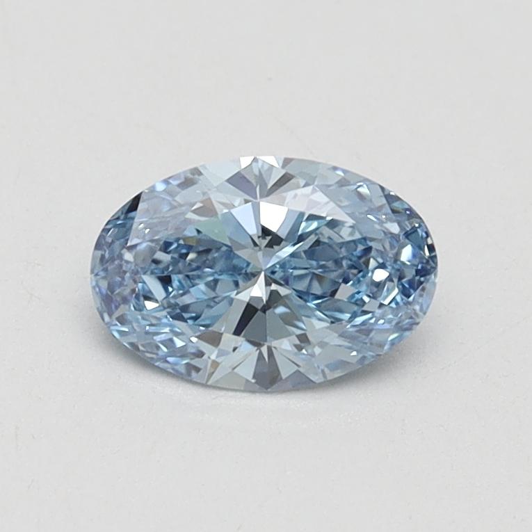 0.53 Ct. Fancy Vivid Blue Oval Lab Grown Diamond