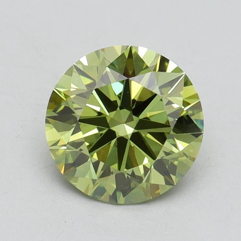 1.23 Ct. Fancy Vivid Green Round Lab Grown Diamond