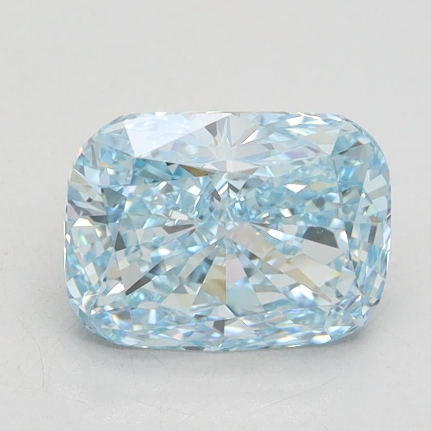 2.10 Ct. Fancy Intense Blue Cushion Lab Grown Diamond