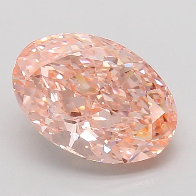 2.47 Ct. Fancy Vivid Pink Oval Lab Grown Diamond