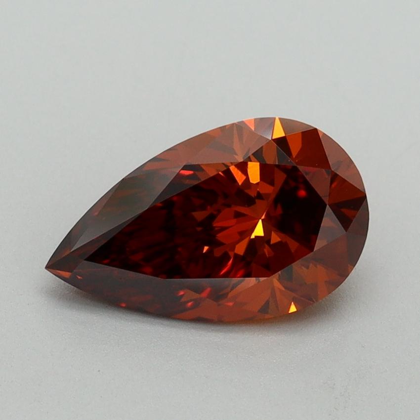 1.48 Ct. Fancy Vivid Orange Pear Lab Grown Diamond