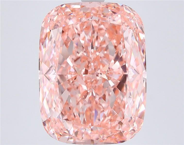 8.02 Ct. Fancy Vivid  Pink Cushion Lab Grown Diamond