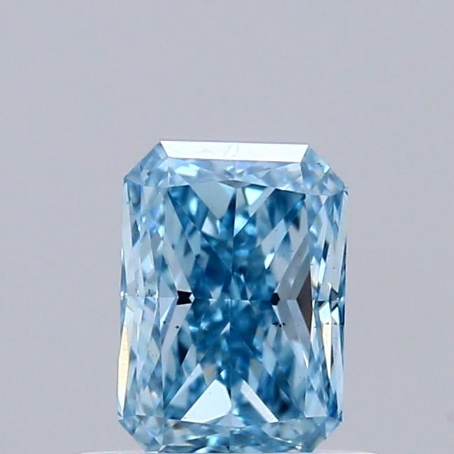 0.62 Ct. Fancy Vivid Blue Radiant Lab Grown Diamond