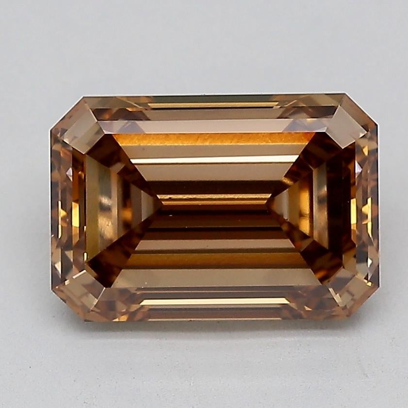 4.03 Ct. Fancy Light  Brown Emerald Lab Grown Diamond