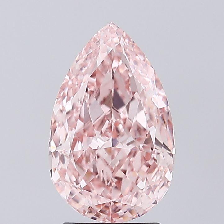 2.51 Ct. Fancy Vivid Pink Pear Lab Grown Diamond