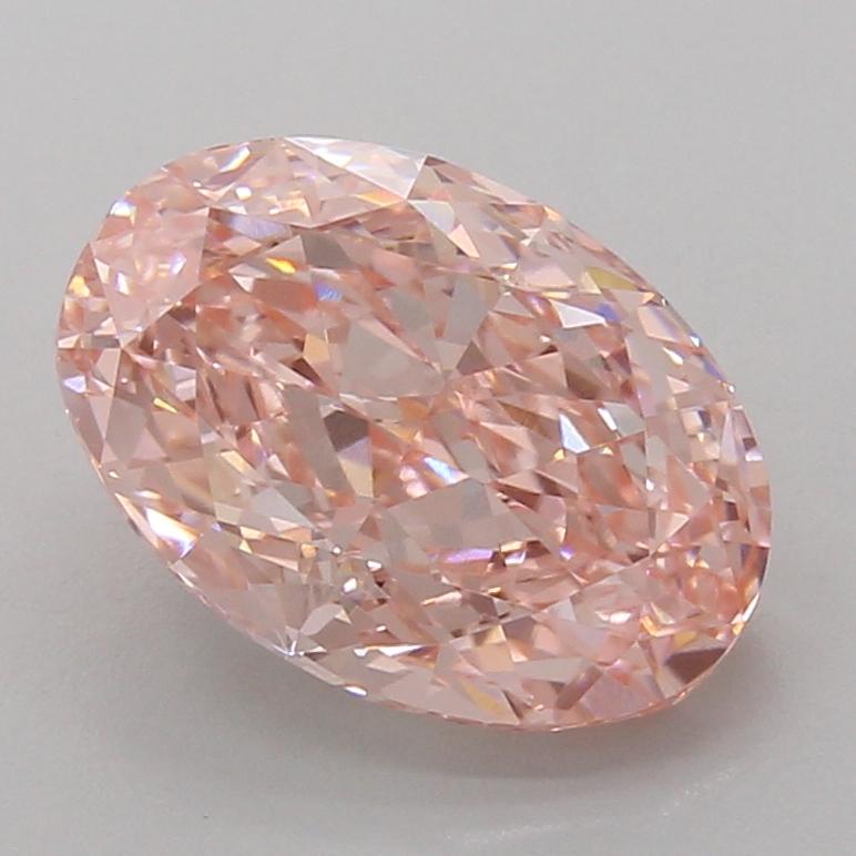 4.04 Ct. Fancy Vivid Pink Oval Lab Grown Diamond